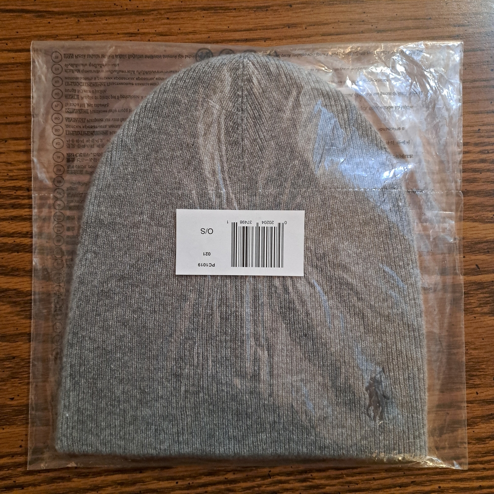 Polo Ralph Lauren Men's Cashmere Beanie Grey Heather